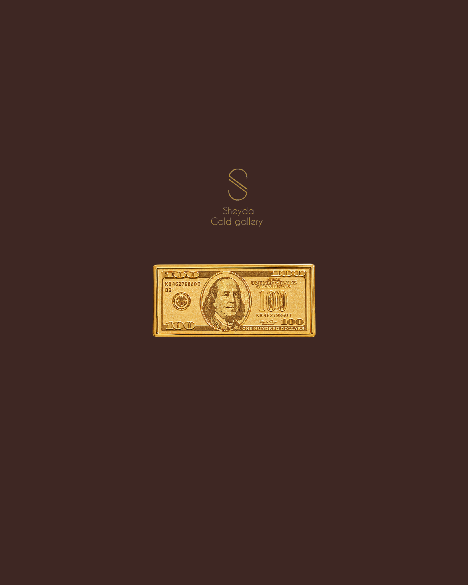 پلاک دلار طلا
